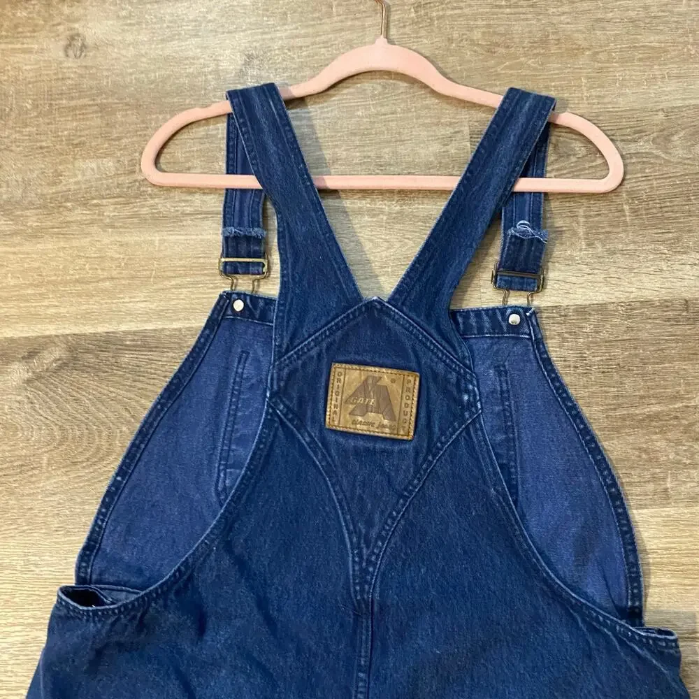 Vintage LA Gate Jeans Denim Overalls XL 32 Made in Taiwan 100% Cotton